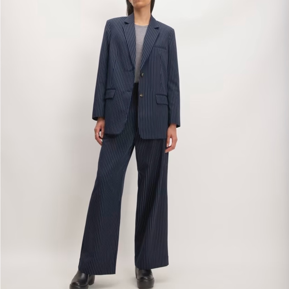 EVERLANE Oversized Blazer and Draper Pleated Pant